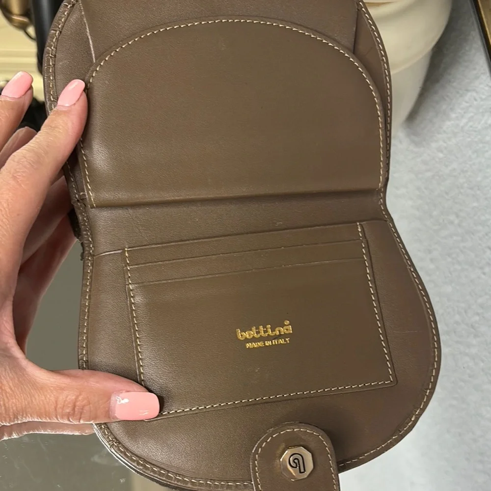 Bettina Vintage Brown suede wallet